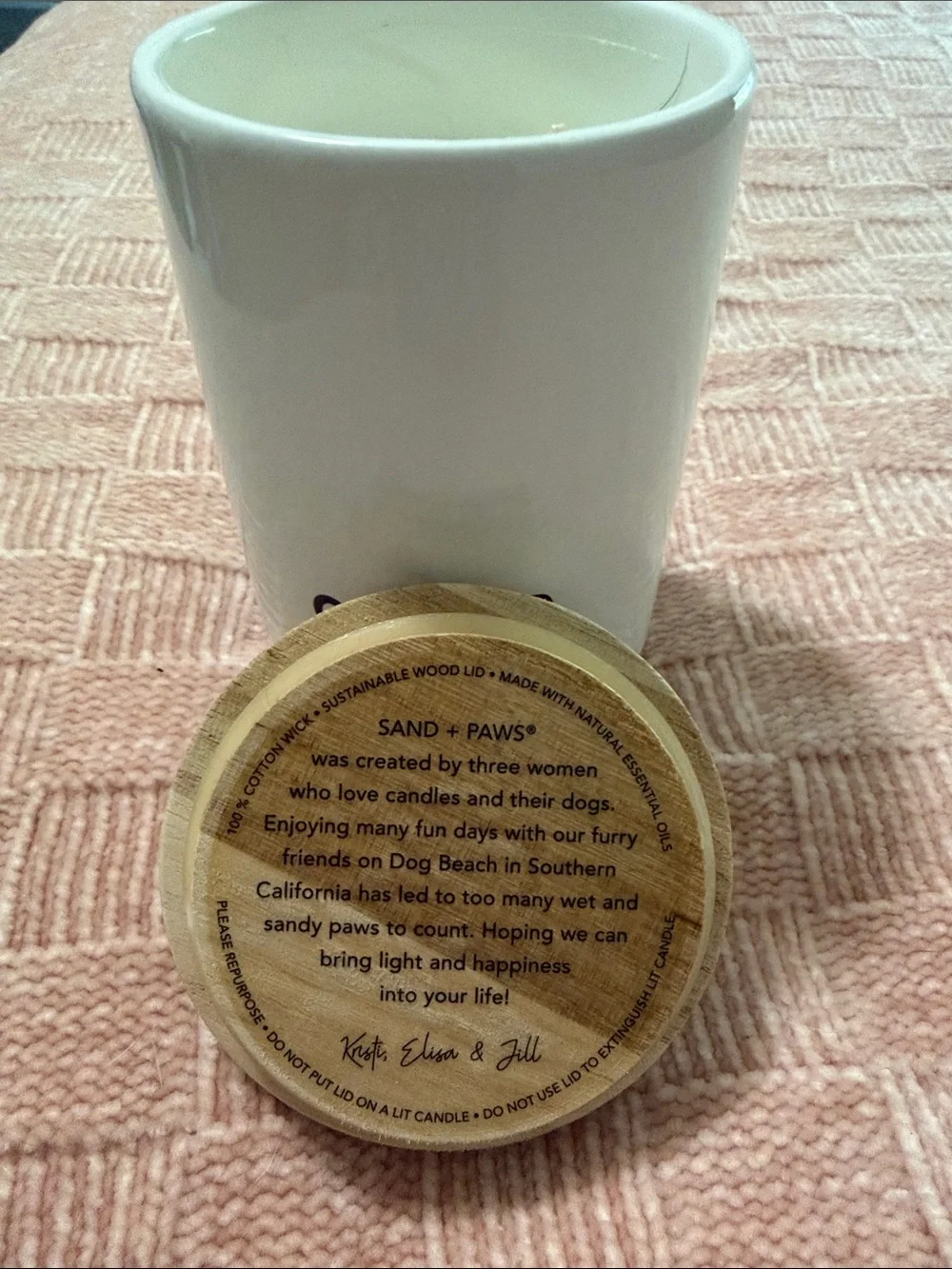 Dog candle  - White with Black French Bulldog or Boxer Design